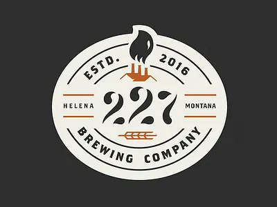 227 Brewing Co. branding brewery handlettering logo montana script
