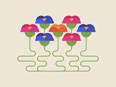 Bouquet bouquet doodle flat flowers icon iconography illustration vector