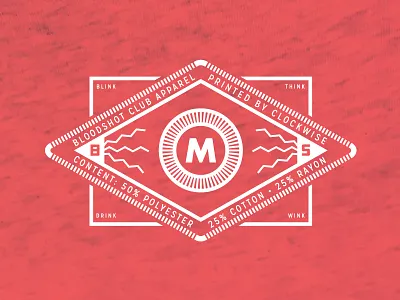 Bloodshot Size Label bloodshot eyeball label size tshirt