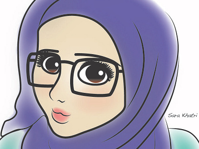 Anime Inspired Self Portrait anime designer girl hijab hijabi illustration islam muslim muslim girl muslim woman person veil