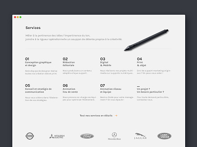 Services Grid Presentation flat karla layout
