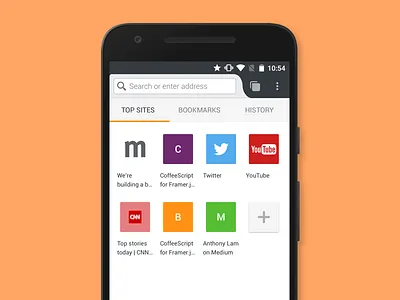 Compact grid prototype 2 android app browser firefox grid home mobile ui ux
