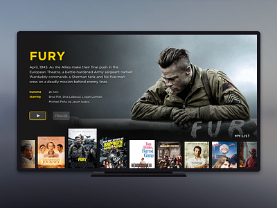 Daily UI #025 - TV App 025 app challenge daily dailyui movie movies player sketch sketchapp streaming tv