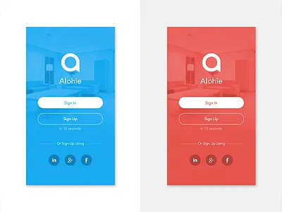 Login Screen android blue login mobile red sign in sign up ui ux