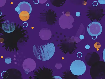 Immunotherapy biology cancer cells dots illustration immune system immunotherapy pattern science texture tumor watercolor