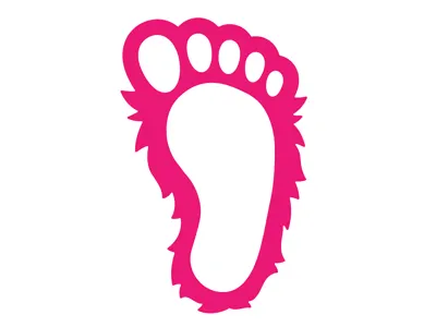 Envelope Giant Foot bigfoot brand design envelope giant identity logo pink sasquatch vector yeti