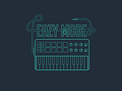 Synthesizer fo Eazy Mode black green illustration line line illustration synth synthesizer