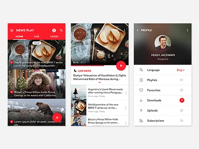 News App android mobile news app ui ux video app