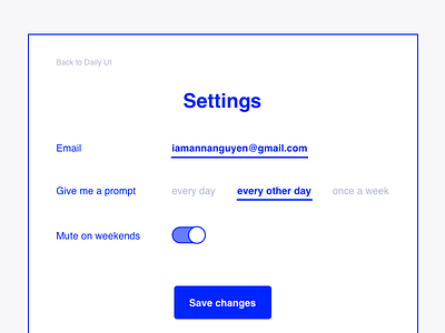 #007 Settings dailyui settings