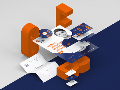 CEB art blue box branding creative design e learning education infographic logo orange vietnam