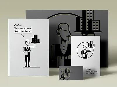 Architecture café mascotte architecture buildings cafe coffee lineart mascotte server sir waiter