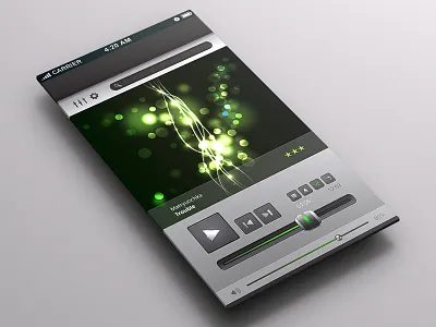 Musical player Korv audio green korv musical player smartphone vector