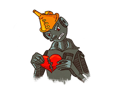 Tin Woodman angry character draw heart iron sketch woodman