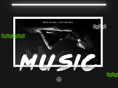 Day 17 - body art 100 black cool dailyui flat music