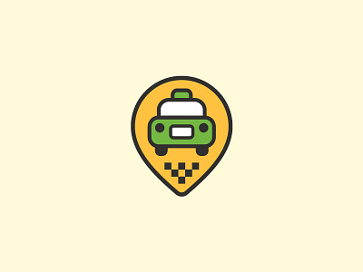 Cab Finder app brand branding cab find identity location locator logo map pin taxi