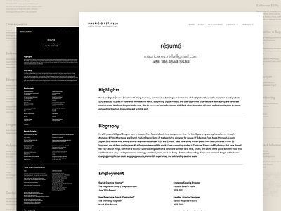 Resume editorial print resume