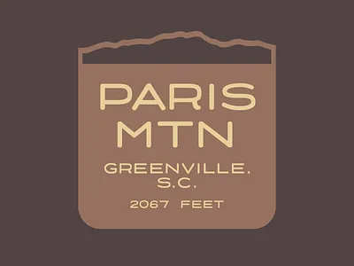 Paris Mountain Magnet font font design greenville greenville sc magnet monadnock paris mountain south carolina state park type type design typeface
