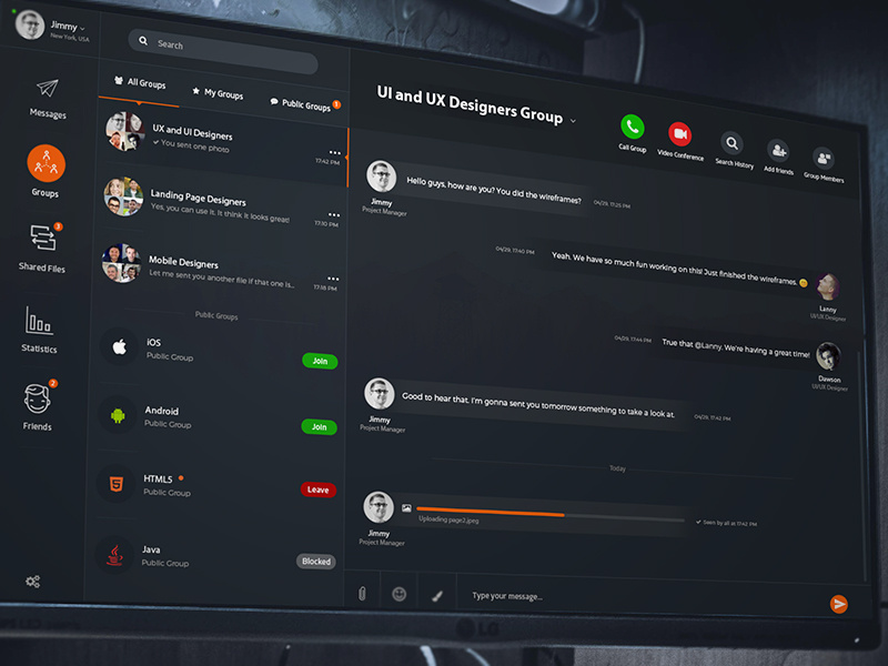 Example of Chat App for Web #3