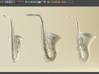 Saxamaphone 3d bendy sex whistle c4d sax
