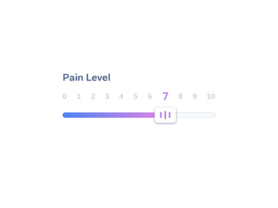 Pain Level level pain slider ui