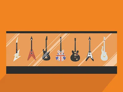 Guitars electric guitar guitar orange prince rock and roll vector
