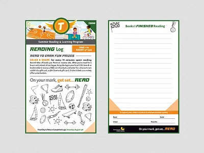 Teen Reading Log design graphic
