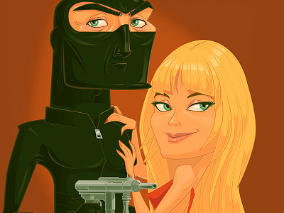 Danger Diabolik! cartoon danger diabolik illustration james gilleard retro vector