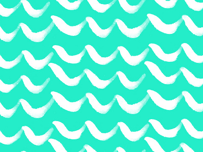 Wave after wave beach brand dev brush strokes illustration mark neon green pattern shadow water