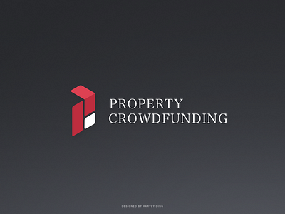 Property Crowdfunding logo design building c clean crowdfunding house logo p property