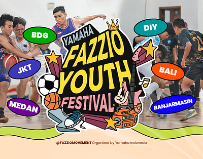 Yamaha Fazzio Youth Festival 2024 2024 battle branding event event design graphic design logo school yamaha indonesia