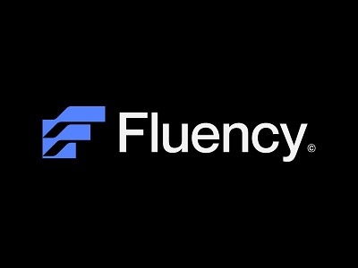 Fluency©️ advertising agency brand branding design flow icon logo logodesign marketing minimal