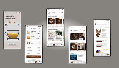 Sheba Coffee shop coffeeshop design ecommerce graphic design mobileapp ui uiux ux