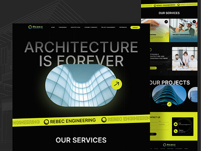 REBEC ENGINEERING 3d graphic design landing page ui ui design uiux ux design web app website website design website ui