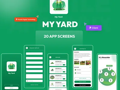 My YARD - Mobile App 3d animation branding graphic design logo motion graphics ui