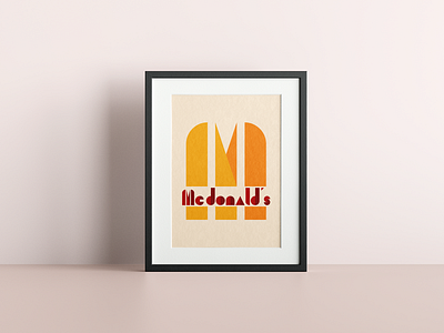 Logo Mcdonald's dans le style Bauhaus bauhaus branding graphic design logo