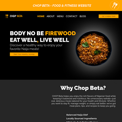 CHOP BETA branding dailyui design food ui uidesign website