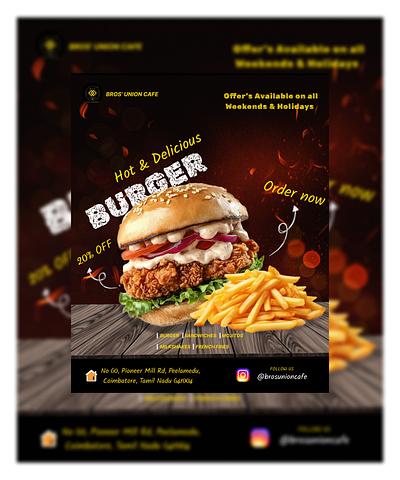 FAST FOOD POSTER USING FIGMA branding graphic design logo poster ui