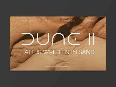 Illustration / Poster / Dune II cinematicposter dune graphic design minimalistposter movieposter poster typographydesign ui