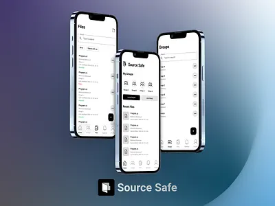 SourceSafe black clean files github groups mobile ui white