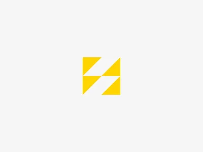 B + E design electric logo logotype monogram yellow