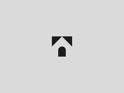 T design home house isotope letter logo