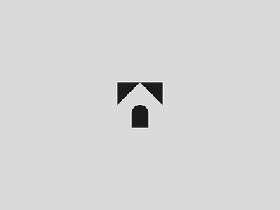 T design home house isotope letter logo