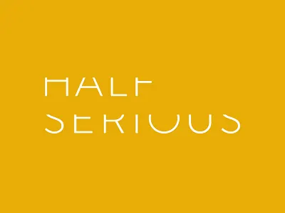 Half Serious Logo branding design graphic design logo wordmark