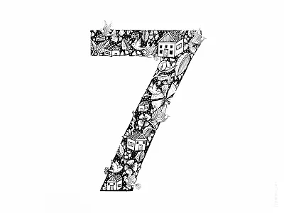 36 days type // ''7'' Seven 36daysoftype 7 art drawing illustration ink letter logo pen seven type typography