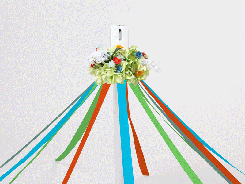 Bonded Calling Maypole design gif may maypole motorola phones photography ribbons social media spring