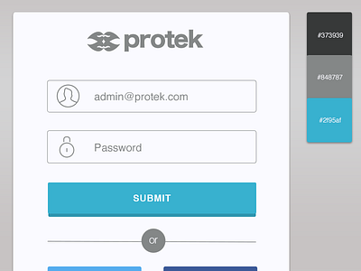 Protek Login design photoshop ui ux