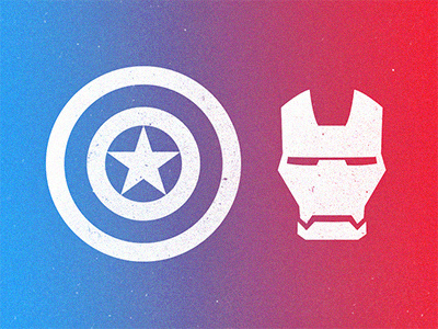 Civil War captain america civil war gradient icon iron man logo marvel texture