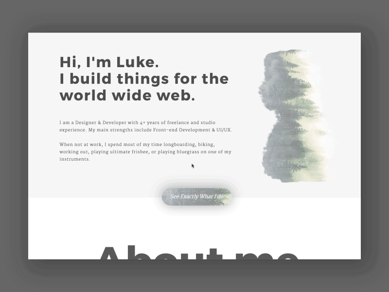 BuiltbyLuke.design animation bold type builtbyluke double exposure gif luke may1reboot new website shadows typography website