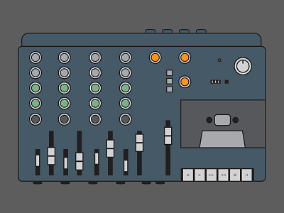 Tascam Portastudio 414 4 track 414 666 cassette lofi portastudio recorder tascam