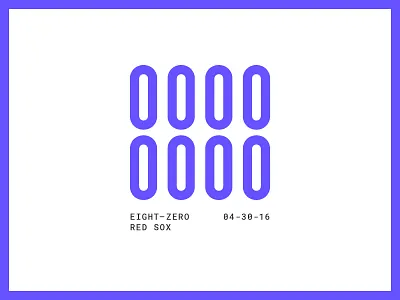 Red Sox Scores: April 30, 2016 baseball condensed data data visualization dataviz infographic mono sports